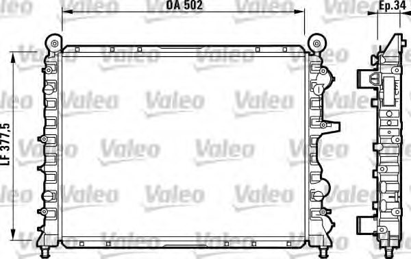 VALEO 811072 Radiator, engine cooling